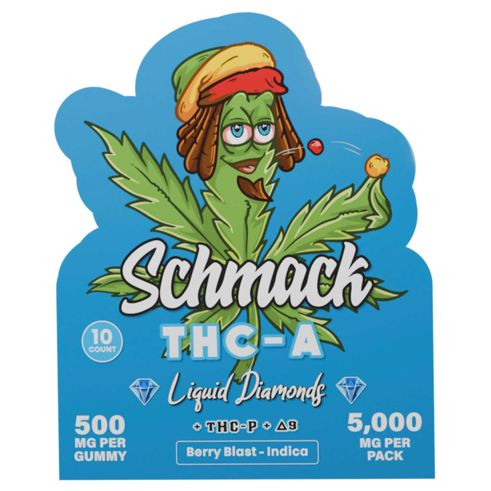 Schmack Liquid Diamonds Thc A Berry Blast Gummies 10ct 37435309588559