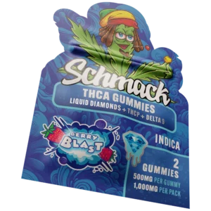 schmack 1,000mg liquid diamond gummies thc a berry blast