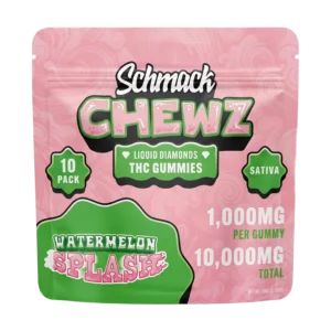 SCHMACK CHEWZ 10,000MG THC GUMMIES WATERMELON SPLASH